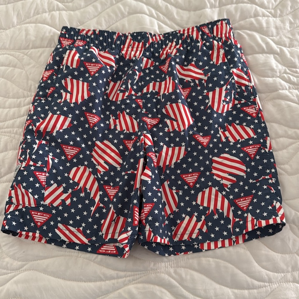 Boys Salt Life & Columbia Patriotic Swim Size Medium - Picture 4 of 5